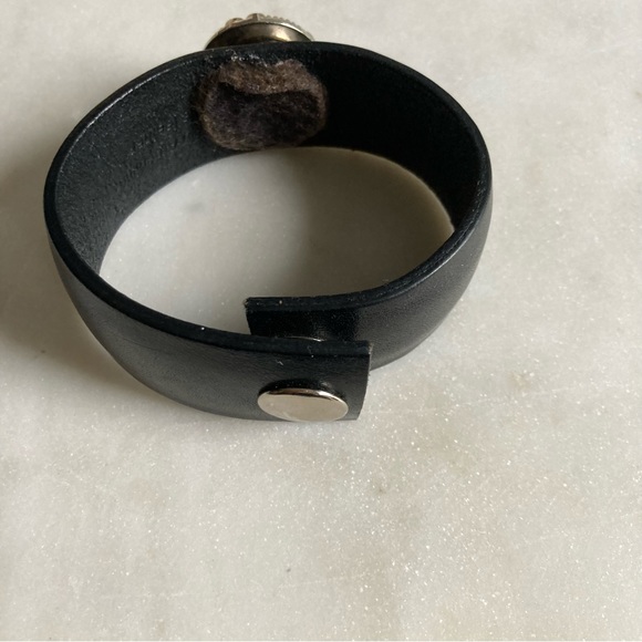 Upcycled Leather Belt Bracelet - Picture 3 of 4